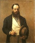 Otto Scholderer Self-portrait painting